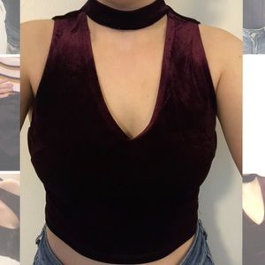 Choker Neck Crop Top